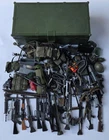 Vtg 90s Large Lot 125 Piece GI Joe Accessories Weapons Missles  Foot Locker Box