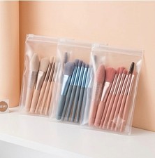 8pcs Travel Makeup Brush Set Soft Synthetic C...