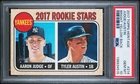 138934515 Aaron Judge Tyler Austin 2017 Topps Heritage #21 Rookie RC PSA 10