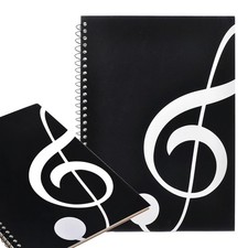 ZeriLion 100 Pages Blank Sheet Music Notebook - Staff Manuscript Paper Black