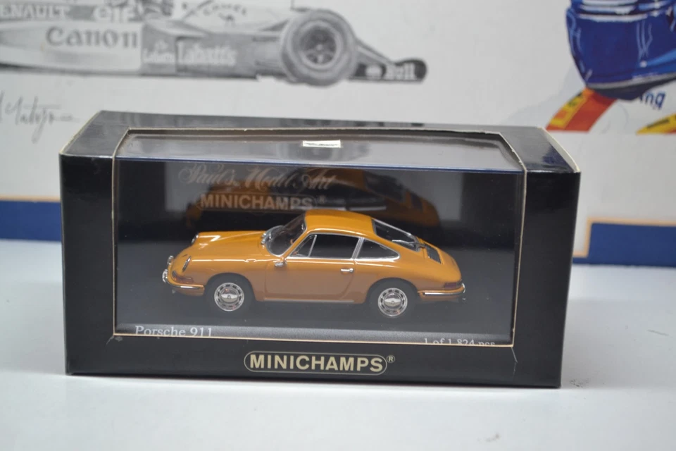 MINICHAMPS - 1964 PORSCHE 911 - YELLOW - 1/43 scale model car 430 067124 - Image 2 of 4