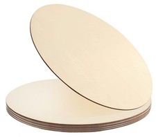 5Pcs 14 Inch Wood Circles for Crafts, Unfinished Blank Wooden Rounds Slice Wo...