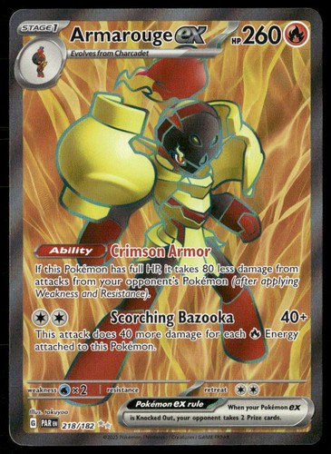 ARMAROUGE EX 218/182 ULTRA RARE PARADOX RIFT POKEMON HOLO NM