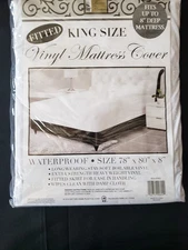 New Waterproof Vinyl Fitted Mattress Cover Size King