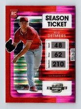 2022 Panini Chronicles - Contenders Optic Reid Detmers #7 Pink Pulsar Prizm (RC)