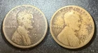 Vintage Lincoln Cents 1912d ~ 1913d ~ Struck Off Center ~  error