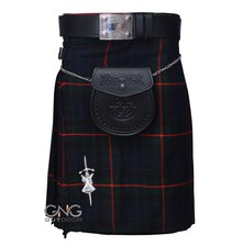 Men's Gun Tartan 5 Yard kilt 5 Pieces kilt outfit Highland wedding kilt set