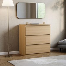 Vida Designs Modern 3 Chest of Drawers Storage Tall Wide Bedroom Furniture