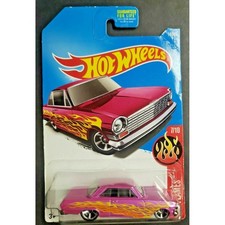 2016 Hot Wheels 1963 Chevy II Pink HW Flames #14 New HW13