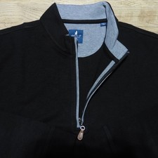 JOHNNIE-O Mens XL X-LARGE SULLY PULLOVER BLACK 1/4 ZIP SWEATSHIRT SWEATER