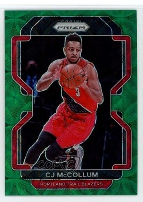 2021-22 Panini Prizm Choice Green Prizm 3/8 CJ McCollum #22 1pe9