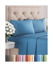 Cal King Size 4 Piece Sheet Set - Comfy Breathable Cooling Bed Sheets Set - ...