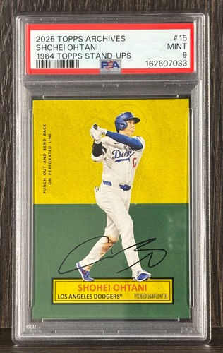 Shohei Ohtani 2025 Topps Archives 1964 Topps Stand-Ups #64SU-15 PSA 9