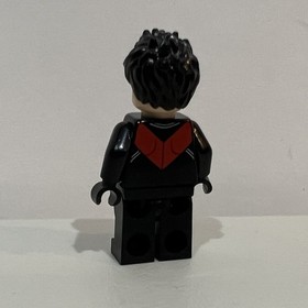 Lego DC Batman Minifigure Nightwing Red Eye Holes Chest Symbol 76011!