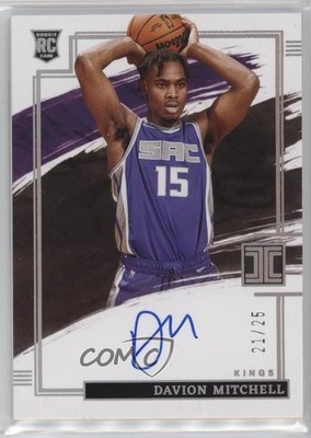 2021-22 Panini Impeccable Rookie Holo Silver /25 Davion Mitchell #RA-MIT Auto RC