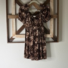 Altar'd State Blue Pepper Breanna Velvet Mini Dress Womens size small