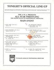1987 AWA Wrestling Lineup Sheet Denver Aug 15 HANDWRITTEN Results Hennig Zbyszko