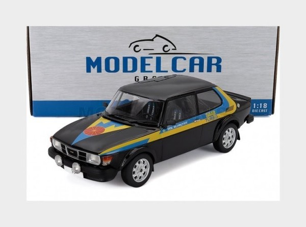 MCG MCG18442 Saab 99 Turbo 1977 Schwarz Gelb Hellblau 1/18-image