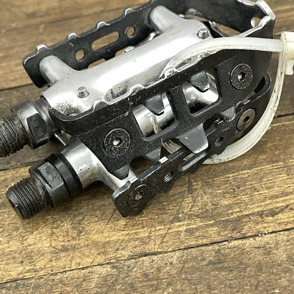 Bicicleta de montaña vintage Shimano Deore XT pedales plataforma aleación Japón 295 g Foto 4 de 4