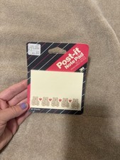 Post-it Notes 3-M 1 Pad 40 Sheets Bears Hearts Valentines Made In USA New
