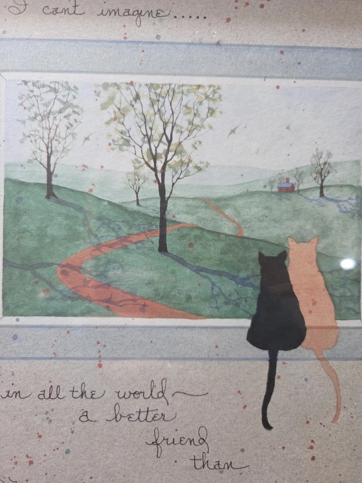 Impressão artística D. Morgan 1990 1030 # 414 Cats Friends - Imagem 3 de 4