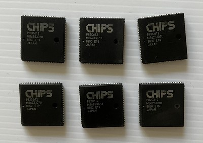 Vintage CHIPS P82C612 68-Pin PLCC MICRO CHANNEL INTERFACE   Qty - 6   Japan NOS