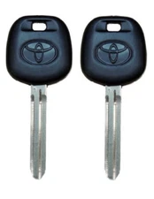 2 Transponder Key Blanks with 4D67 4D-PT chip for Toyota and Scion Cars and Vans