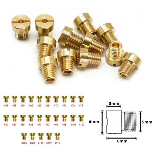 25Pcs Main Jet Set 55-115 M5 5mm For Dellorto PHBG VHBT Carburetor Vergasers AU - Picture 10 of 11