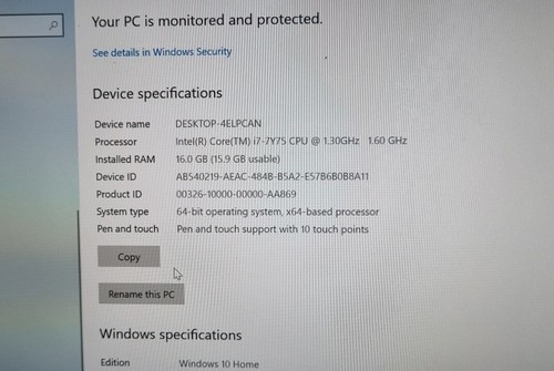 Dell XPS 13 9365 2X1 i7 7th Gen/ 16 GB/ 256 GB SSD Windows 10 - Picture 8 of 8