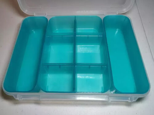 NEW Sterilite Divided Case 13 3/8" X10 3/4 X 2 1/2" Compartment Case 1402 - Picture 2 of 6