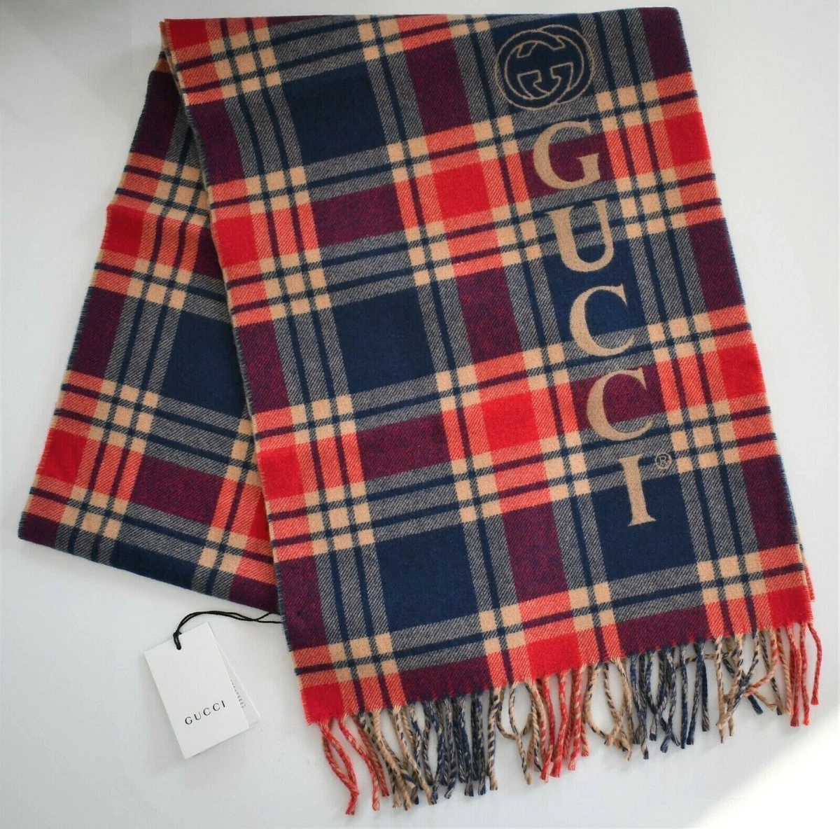 Gucci plaid on sale scarf