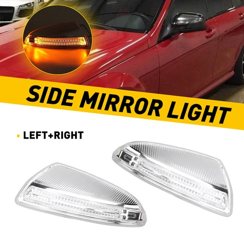 Door Mirror Side Mirror LED Turn Signal Light For Mercedes W204 C250 C300 C350