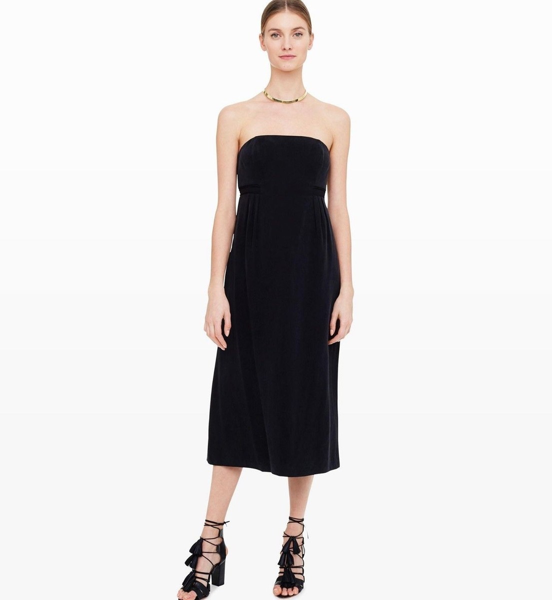 club monaco strapless dress Club Monaco Walentyna Sheer Panel Dress in Color Black 8 Female