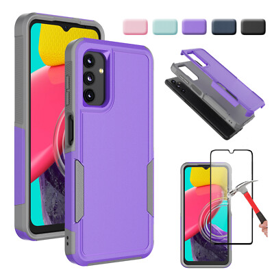 For Samsung Galaxy A54 A34 A14 5G Case Shockproof Hybrid Cover +Screen Protector