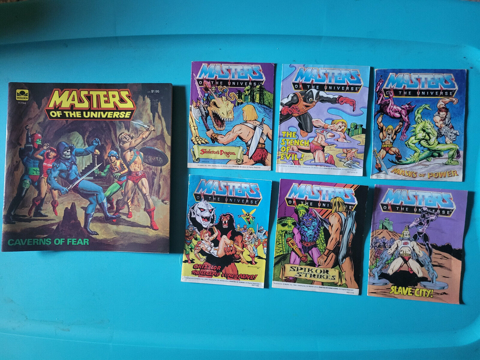 Lot of 6 Masters of the Universe Origins Mini Comics+Golden Book Caverns of Fear