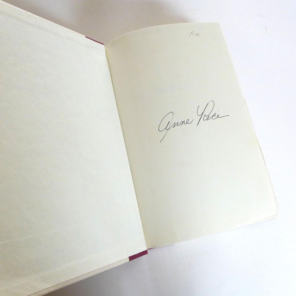 BELINDA Anne Rice - Rampling SIGNED Book 1st Edition Interview with A ...