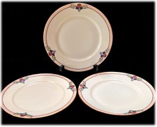3 Rosenthal MZ Salad Plates Antique Art Nouveau Bavarian Bone China Hand Painted