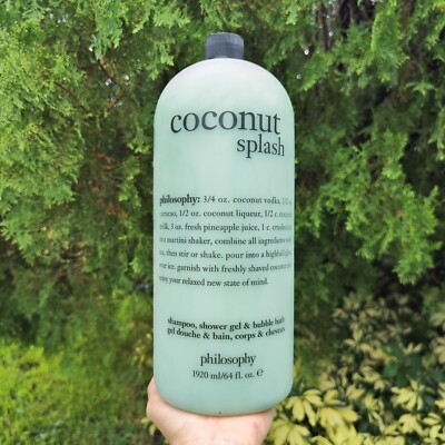Philosophy Coconut Splash Shower Gel Shampoo Bubble Bath XL 64 Fl Oz