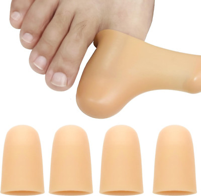 4 Pack Gel Toe Cap and Protector for Big Toe - Cushions and Protects, Toe Covers