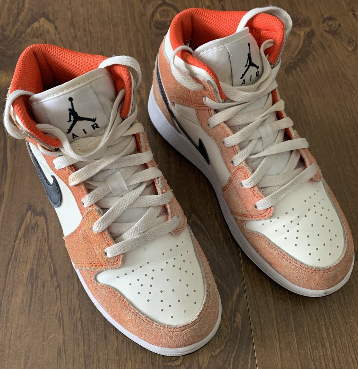 Nike Air Jordan 1 Mid DV1336-800 Size 4 Orange | eBay