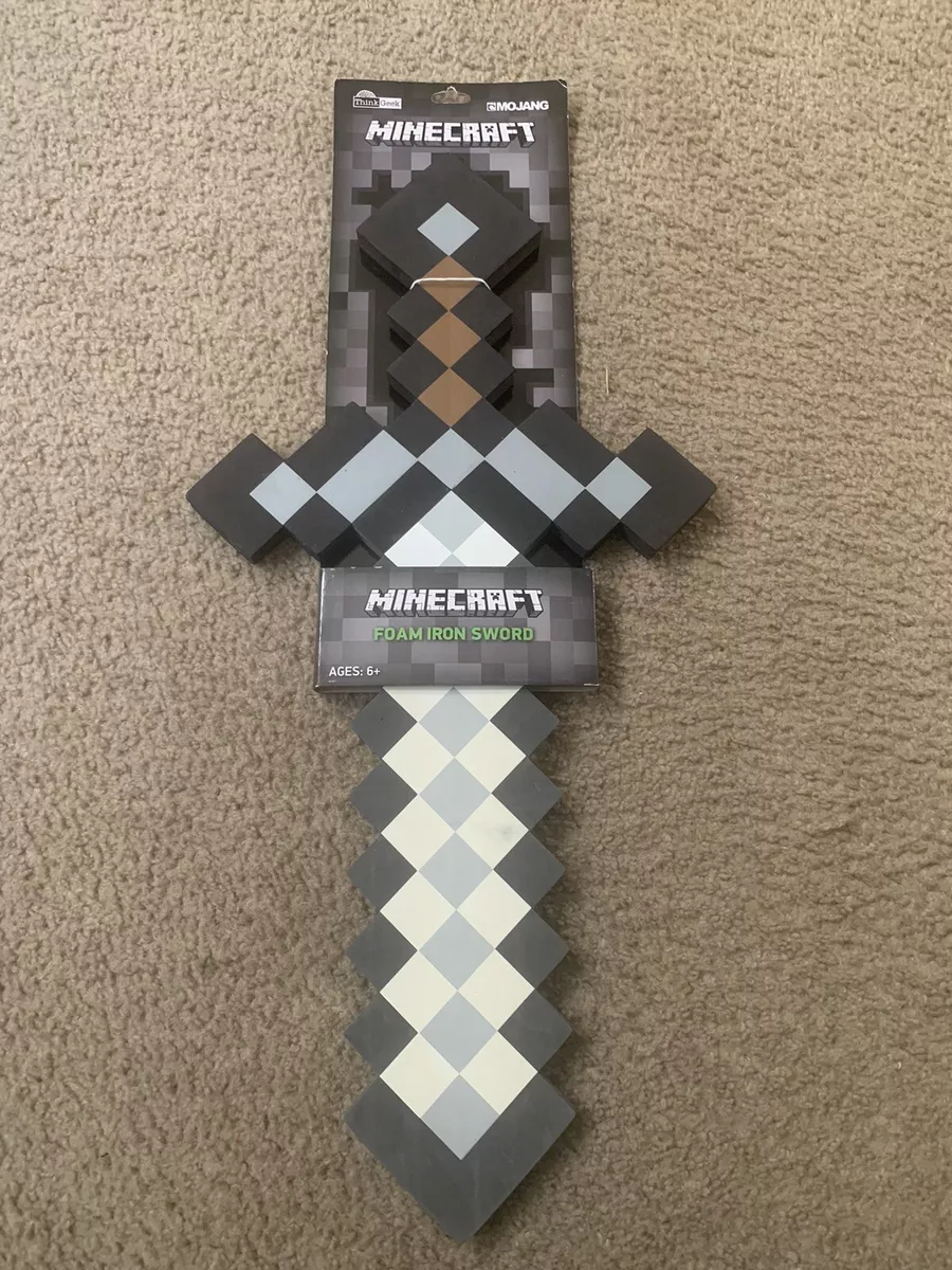 Minecraft Foam Iron Sword - Thinkgeek - 22”Length. Preowned - Cosplay