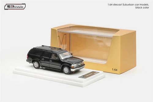 MK 1/64 Scale Chevrolet Suburban Black Diecast Car Model Toy Collection Gift - Picture 3 of 6