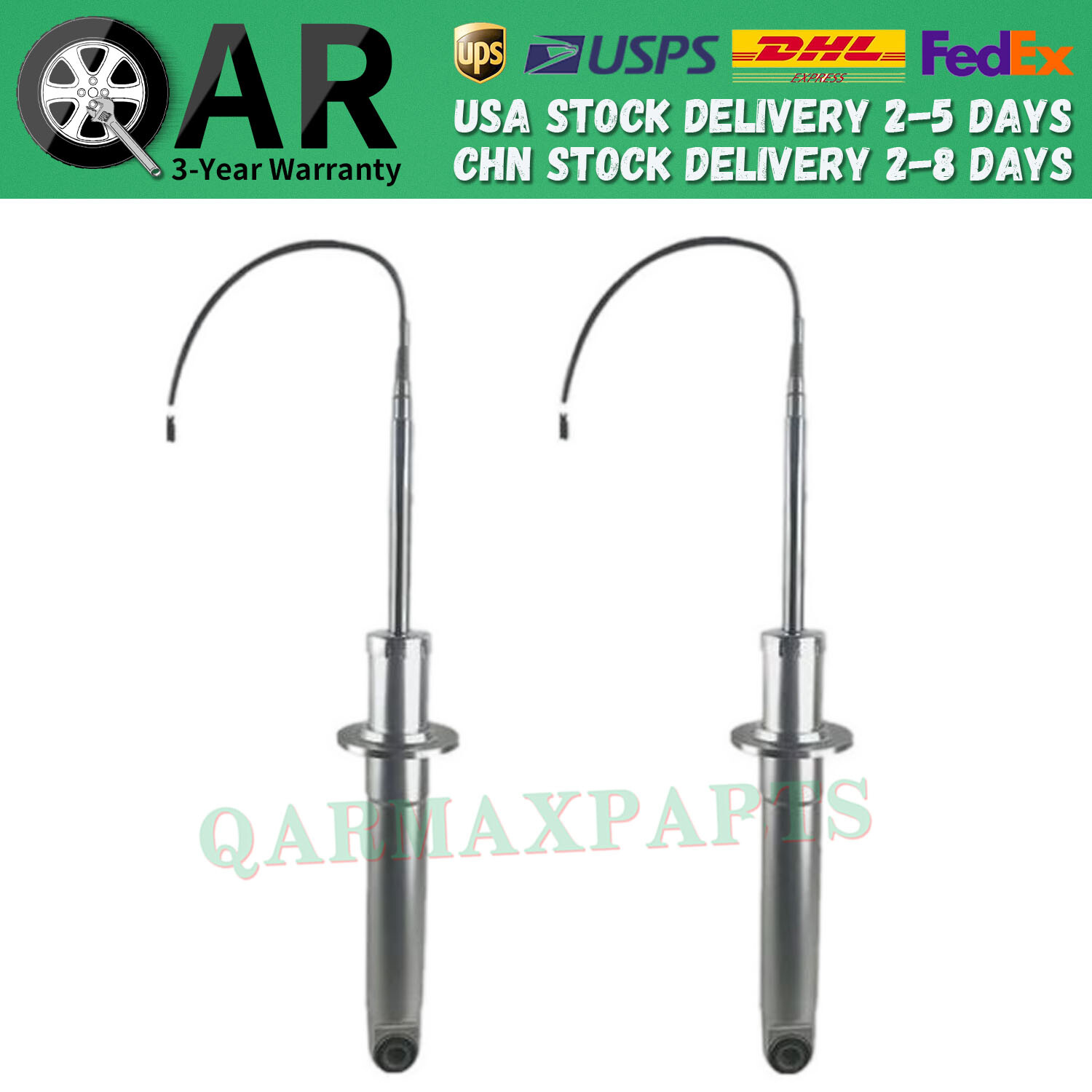 Pair Rear Shock Absorbers Struts Fit Maserati Quattroporte M139 Sport Gt 06-13