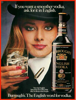 Burrough's Vodka  Metal Sign 9'' x 12''