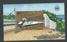 Gold 22K Foil Stamp Euro Tunnel in a mini sheet Limited release Number 001892 C