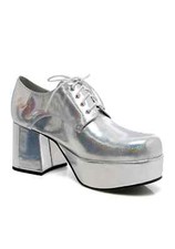 Mens Silver Hologram Pimp Shoe