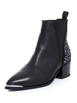 40 6,5 von Alba Moda Stiefeletten Chelsea Schuhe Strasssteine Leder Weite G