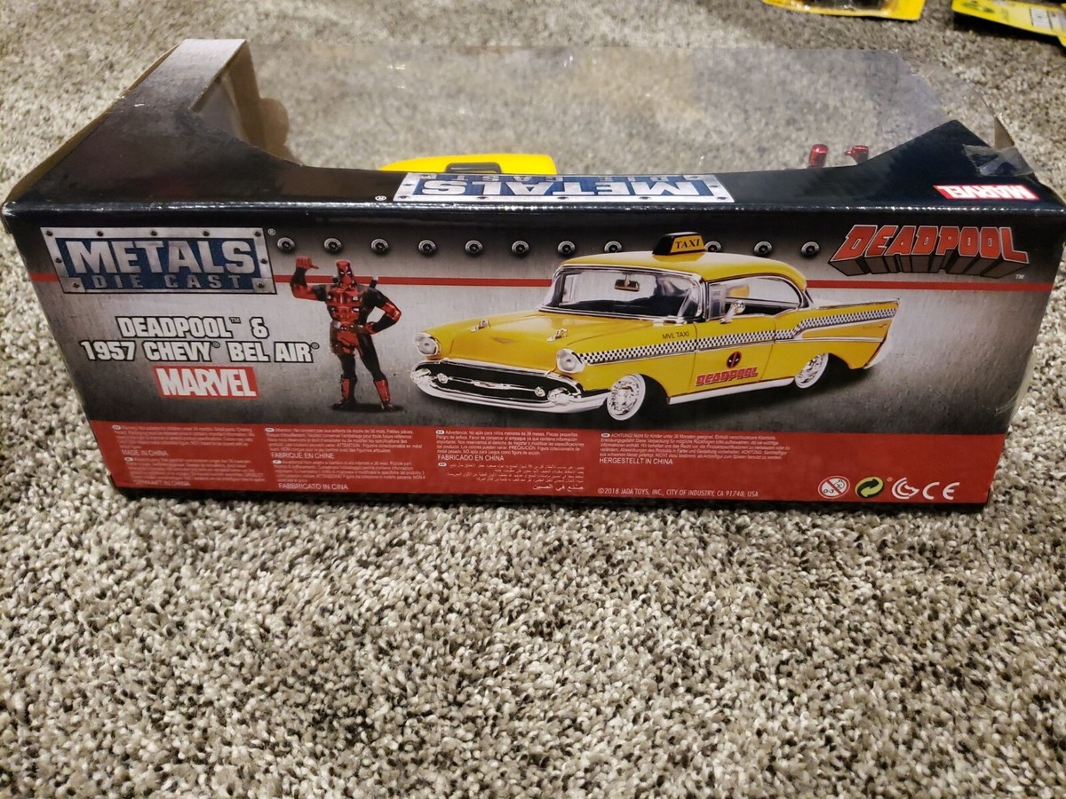 ミニカー 1:24 Deadpool TAXI with Deadpool Figure Jada 1:24 Deadpool Taxi w/Figure : Amazon.co.uk: Outlet