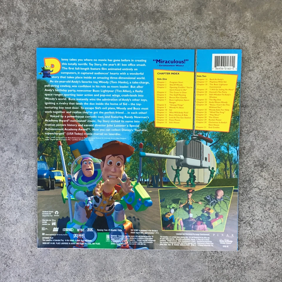 Toy Story (Laserdisc, 1995) Widescreen Letterbox Edition - Disney Pixar - Image 2 of 2