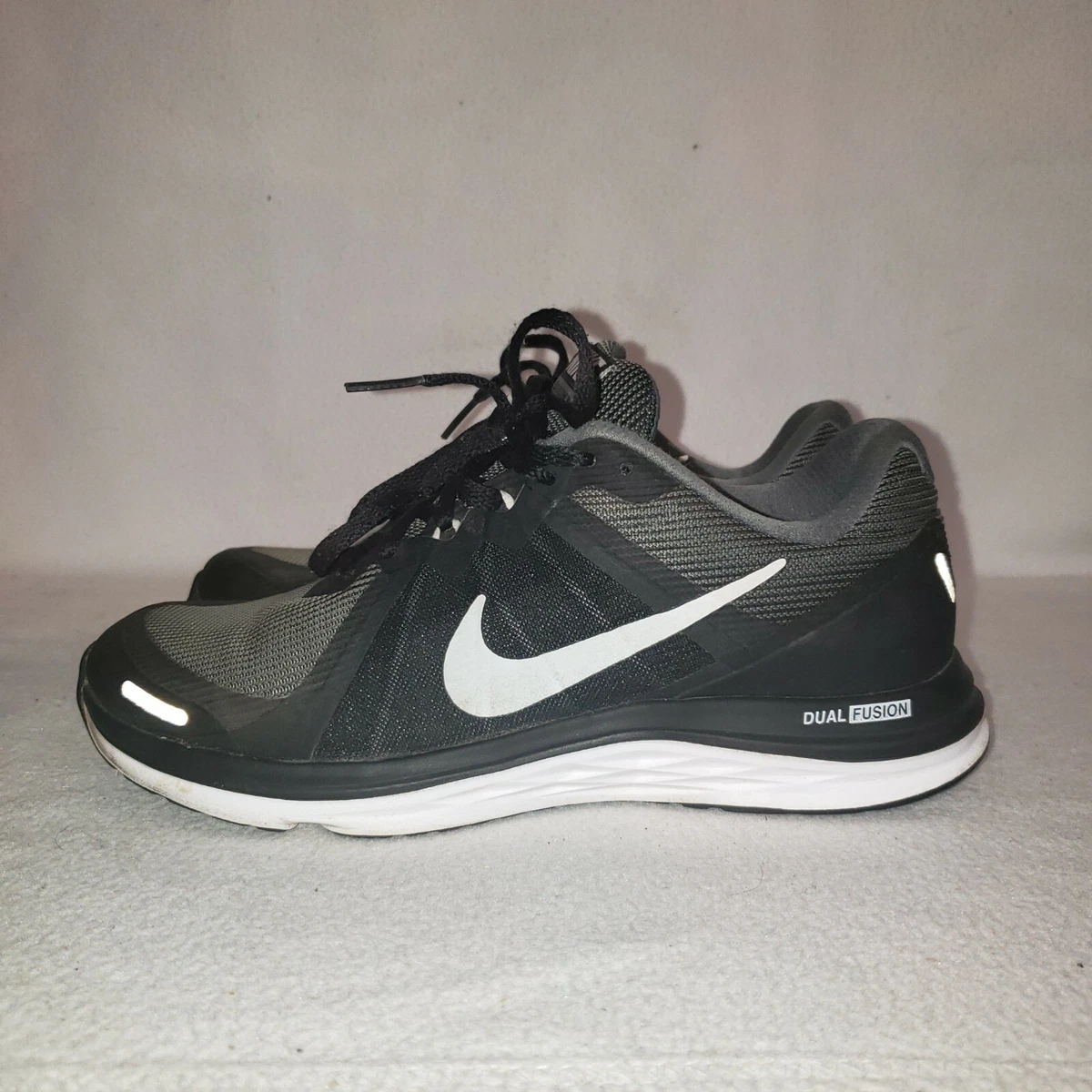 Size 8 ~ Nike Dual Fusion X2 ~ Womens Running ~ BLACK 819318 001 Low Top | eBay